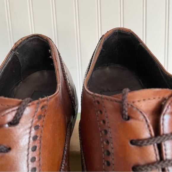 To Boot NY Adam Derrick Perforated Wingtip Brogues in Cognac Leather *Italy* main image 4